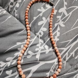 Classic Peach Bead Necklace - Women Jewelry